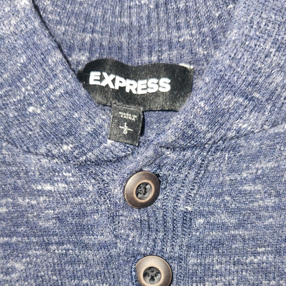 Express Blue Men's Sweater - Picture 3 of 4